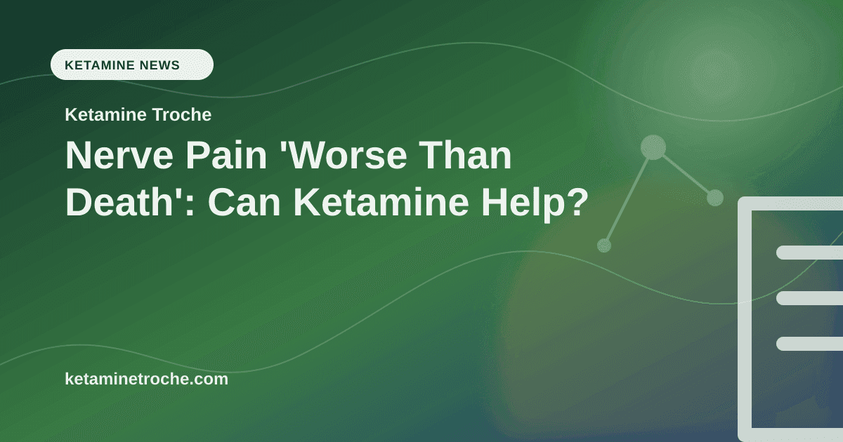 Nerve Pain 'Worse Than Death': Can Ketamine Help? article visual for Ketamine Troche